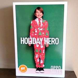 New in Box Boys sz 6Y OppoSuits Holiday Hero 3 pc suit